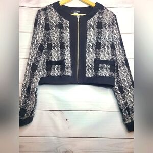 Aqua Tweed Jacket Size Large